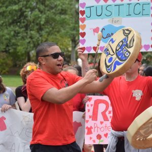 West Shore students lead Red Dress March to honour Indigenous women, girls