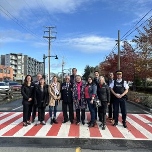 Langford community honours veterans with new crosswalk